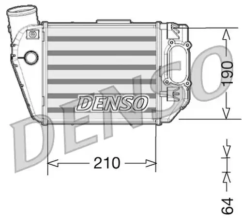 интеркулер (охладител за въздуха на турбината) DENSO DIT02021