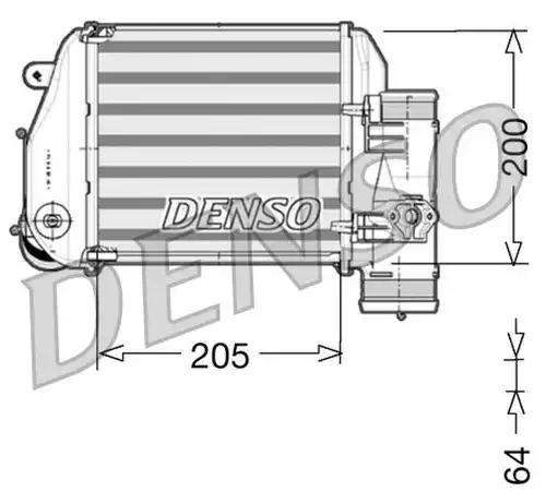 интеркулер (охладител за въздуха на турбината) DENSO DIT02024