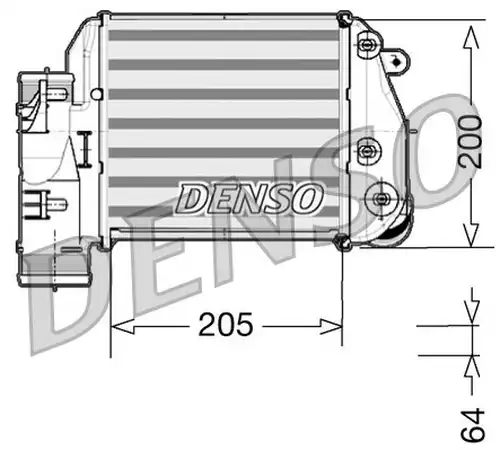 интеркулер (охладител за въздуха на турбината) DENSO DIT02025