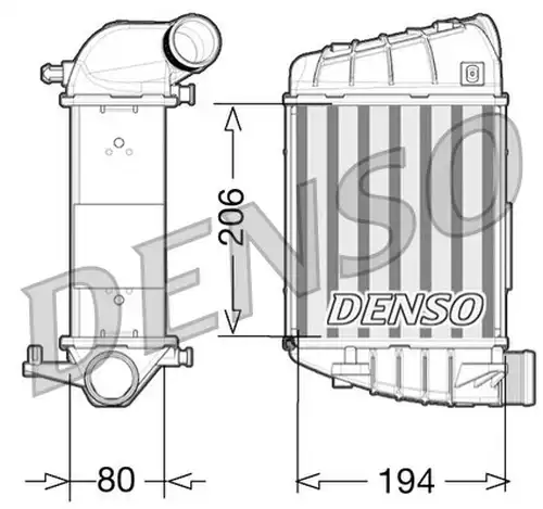 интеркулер (охладител за въздуха на турбината) DENSO DIT02028