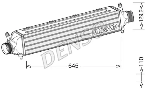 интеркулер (охладител за въздуха на турбината) DENSO DIT02037