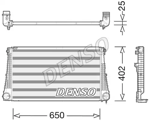 интеркулер (охладител за въздуха на турбината) DENSO DIT06003