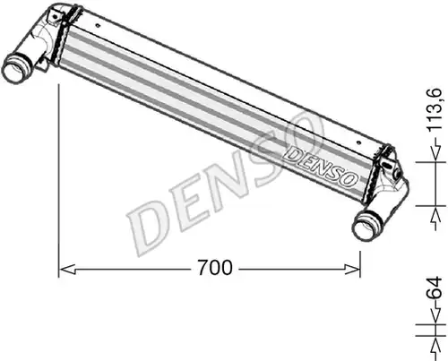 интеркулер (охладител за въздуха на турбината) DENSO DIT06010