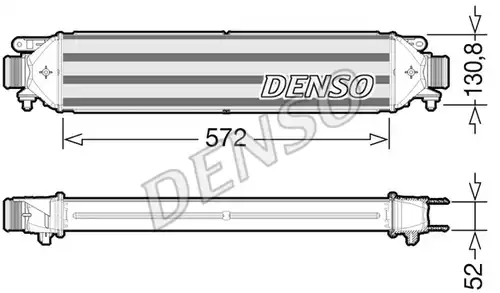 интеркулер (охладител за въздуха на турбината) DENSO DIT09103