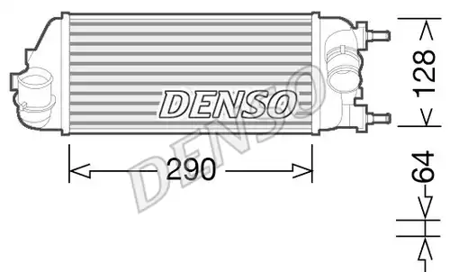 интеркулер (охладител за въздуха на турбината) DENSO DIT09115