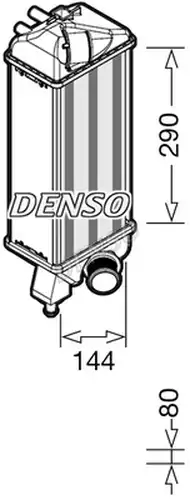 интеркулер (охладител за въздуха на турбината) DENSO DIT09116