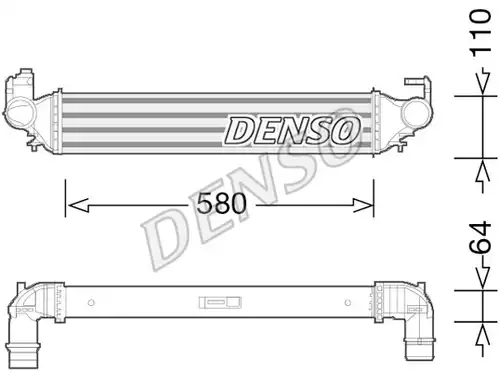 интеркулер (охладител за въздуха на турбината) DENSO DIT09117