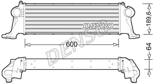 интеркулер (охладител за въздуха на турбината) DENSO DIT12004