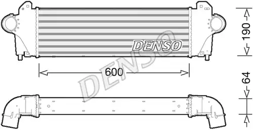 интеркулер (охладител за въздуха на турбината) DENSO DIT12005