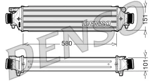 интеркулер (охладител за въздуха на турбината) DENSO DIT13002