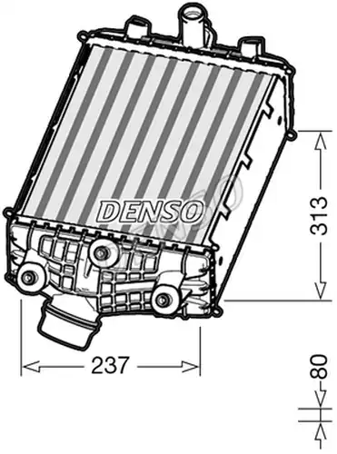 интеркулер (охладител за въздуха на турбината) DENSO DIT28001