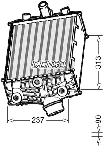 интеркулер (охладител за въздуха на турбината) DENSO DIT28002