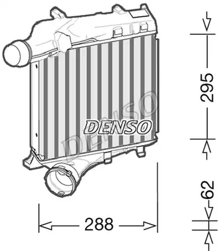 интеркулер (охладител за въздуха на турбината) DENSO DIT28021