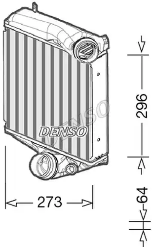 интеркулер (охладител за въздуха на турбината) DENSO DIT28022