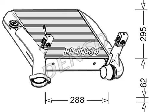 интеркулер (охладител за въздуха на турбината) DENSO DIT28024