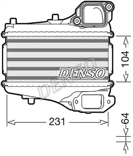 интеркулер (охладител за въздуха на турбината) DENSO DIT40001