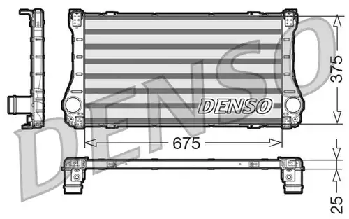 интеркулер (охладител за въздуха на турбината) DENSO DIT50002