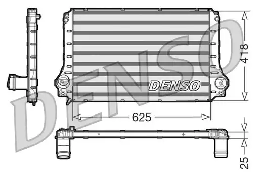 интеркулер (охладител за въздуха на турбината) DENSO DIT50003