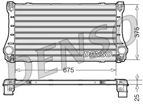 интеркулер (охладител за въздуха на турбината) DENSO DIT50005