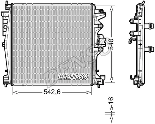 воден радиатор DENSO DRM01004