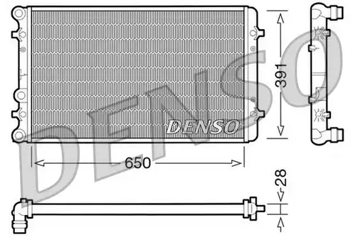 воден радиатор DENSO DRM02007