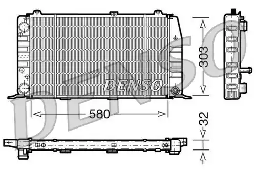 воден радиатор DENSO DRM02010