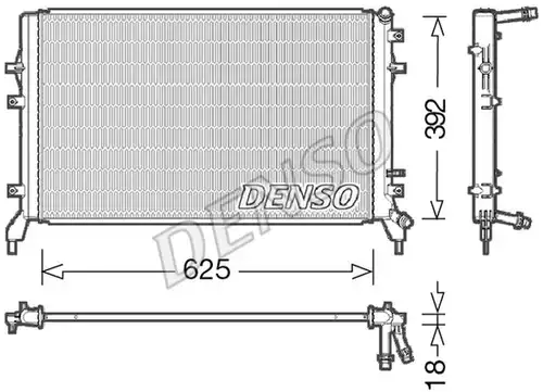 воден радиатор DENSO DRM02016