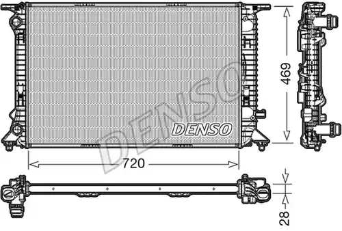 воден радиатор DENSO DRM02022