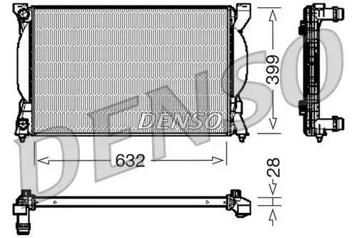 воден радиатор DENSO DRM02033