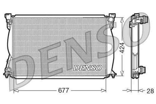 воден радиатор DENSO DRM02038