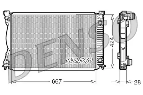 воден радиатор DENSO DRM02039