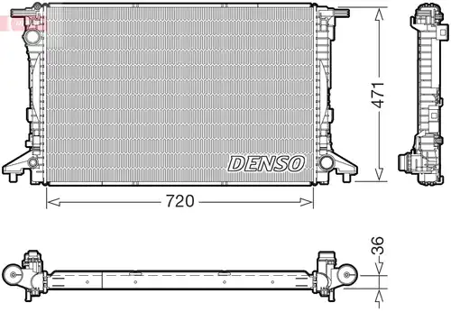 воден радиатор DENSO DRM02047