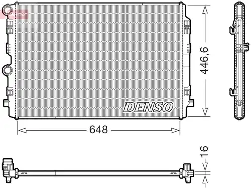 воден радиатор DENSO DRM02050