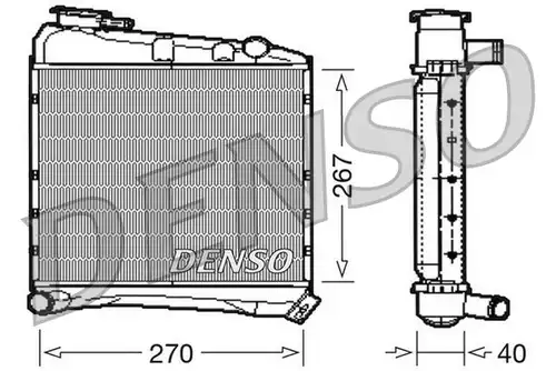 воден радиатор DENSO DRM03020