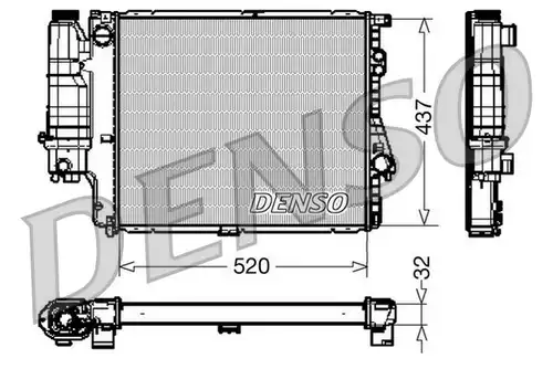 воден радиатор DENSO DRM05043