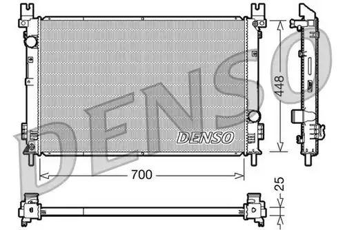 воден радиатор DENSO DRM06001