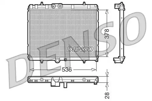 воден радиатор DENSO DRM07015