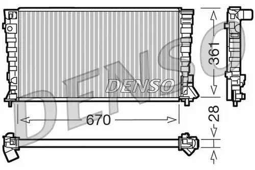 воден радиатор DENSO DRM07020