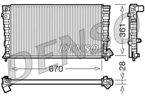 воден радиатор DENSO DRM07030