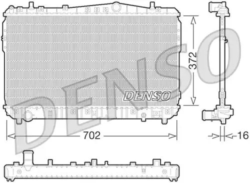 воден радиатор DENSO DRM08004