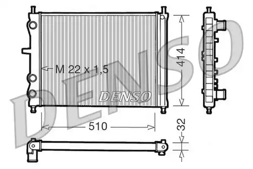 воден радиатор DENSO DRM09024