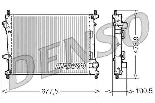 воден радиатор DENSO DRM09037