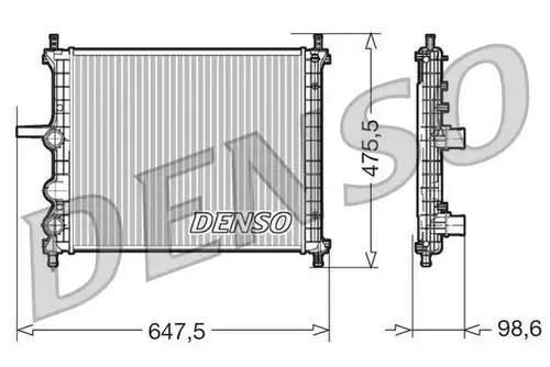 воден радиатор DENSO DRM09038