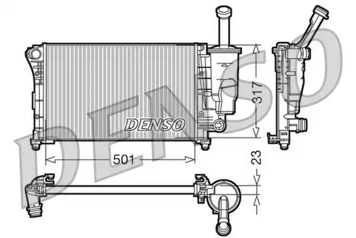 воден радиатор DENSO DRM09086