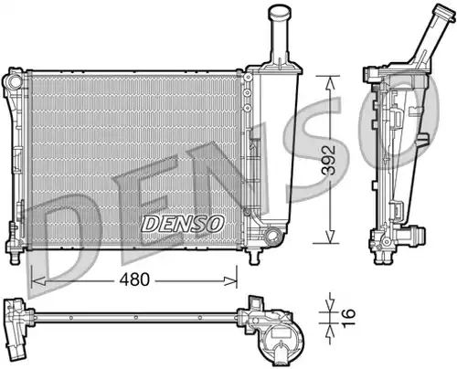 воден радиатор DENSO DRM09088