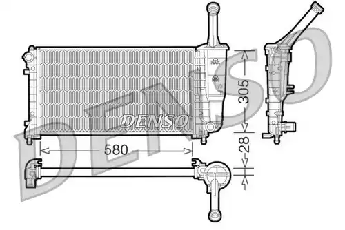 воден радиатор DENSO DRM09106