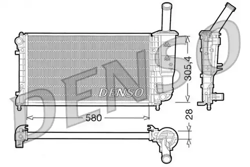 воден радиатор DENSO DRM09108