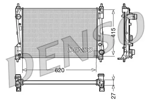 воден радиатор DENSO DRM09110