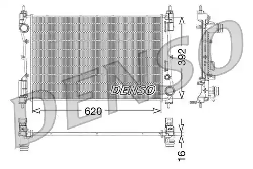 воден радиатор DENSO DRM09114