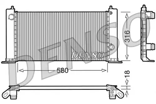 воден радиатор DENSO DRM09120